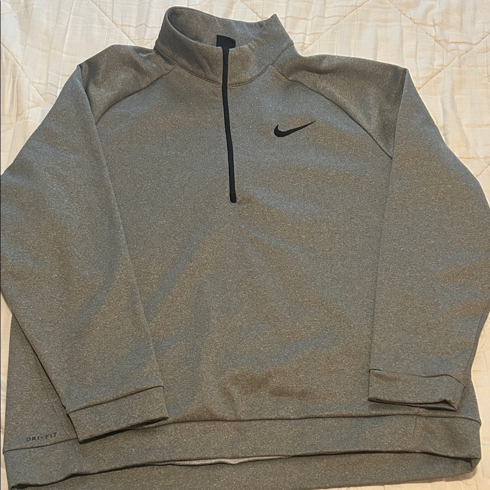 Nike Heather Gray Dri-FIT Pullover